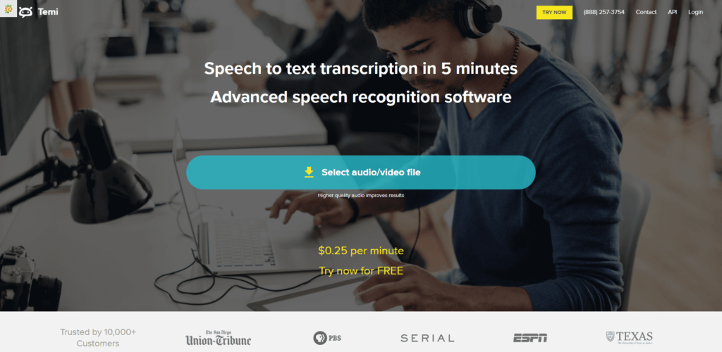 Speech to text for podcasting
