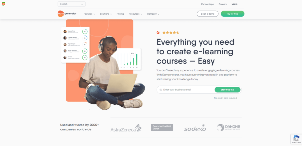 Ai eLearning authoring tool easygenerator