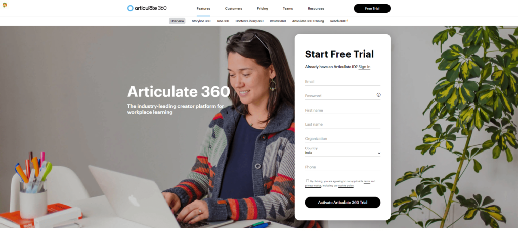 AI elarning authoring tool articulate 360